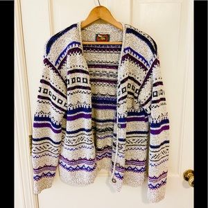 Vintage Alps knit button up grandpa cardigan